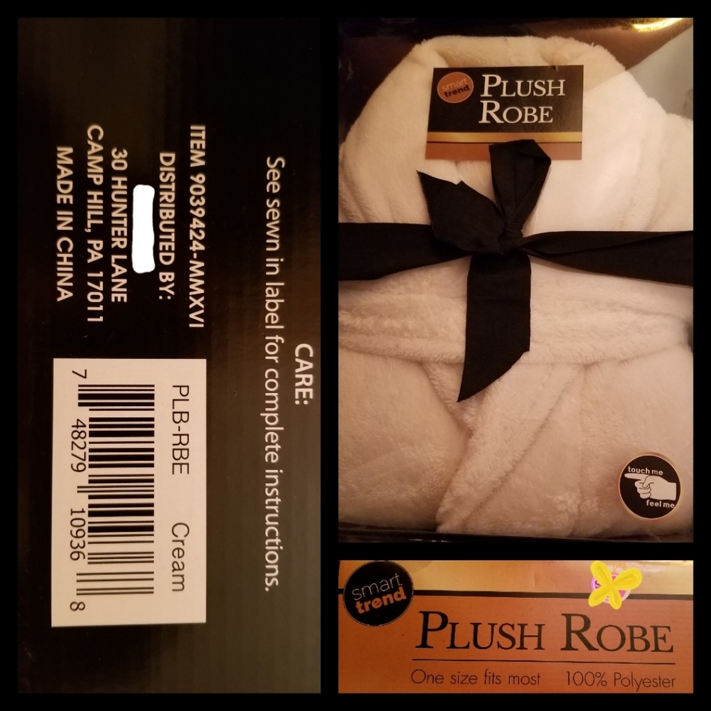 Soft, plush robe...creamy ...OSFA